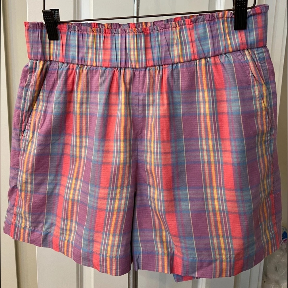 J. Crew 2023 M Pull-On Short Sunset Plaid - Picture 2 of 5